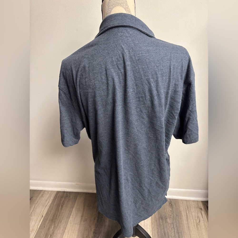 Classic Blue Polo Shirt with Relaxed Fit - Picture 2 of 14